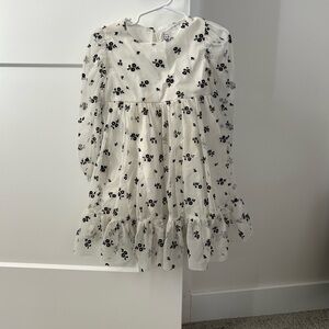 Gap Floral White and Black Kids Dress
